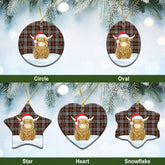 Clan Cameron of Erracht Weathered Tartan Christmas Ceramic Ornament Highland Cows Style BI50 Cameron of Erracht Weathered Tartan Tartan Ornament